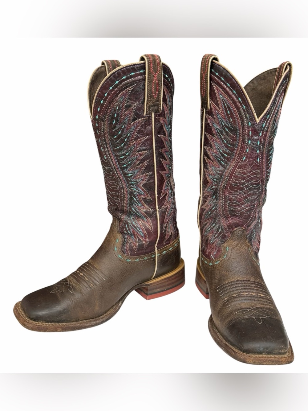 Ariat Vaquera Western Womens Cowgirl Leather Style 10017363 Wing Boots Size 7.5B